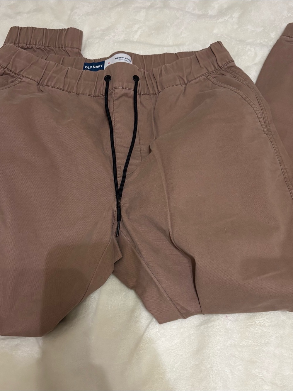 Old Navy Men’s Taupe Brown Elastic-Waist Joggers